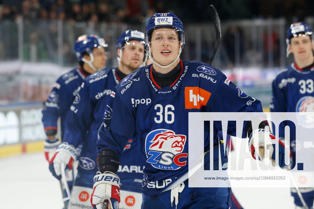 Swiss Life Arena, Zurich, SWITZERLAND, 2026–2027 Season, Men s Ice Hockey National League, ZSC Lions vs. SCL Tigers, Victory Celebration, Simon Knak, ZSC Lions