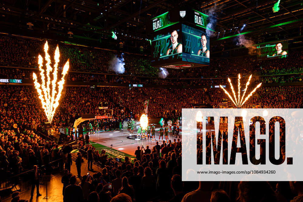 Zalgiris Kaunas vs LDLC ASVEL Villeurbanne - EuroLeague The atmosphere during the EuroLeague basketball match between Zalgiris Kaunas and LDLC ASVEL Villeurbanne at Zalgiris Arena in Kaunas, Lithuania, on October 23, 2026. Kaunas Kaunas Lithuania