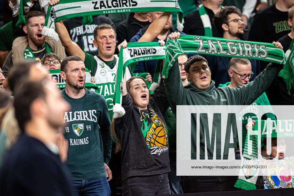Zalgiris Kaunas vs LDLC ASVEL Villeurbanne - EuroLeague Zalgiris Kaunas supporters during the EuroLeague basketball match between Zalgiris Kaunas and LDLC ASVEL Villeurbanne at Zalgiris Arena in Kaunas, Lithuania, on October 23, 2026. Kaunas Kaunas Lithuania