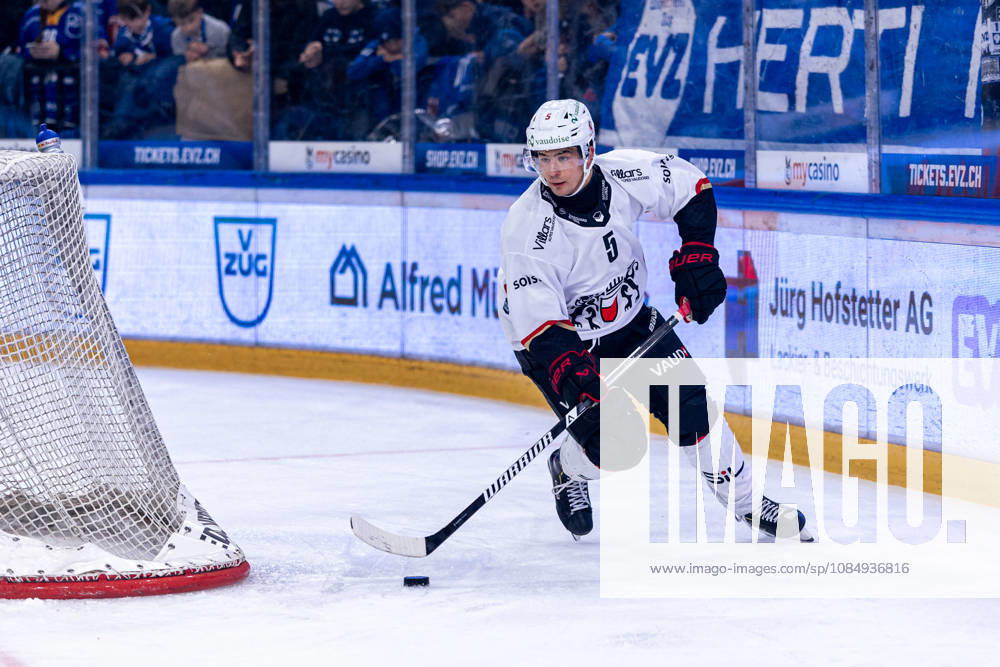 Connor Carrick 5 Lausanne HC 23 10 2026 National League, Regular Season, Ice Hockey, OYM Hall, Zug EV Zug Lausanne HC Image by