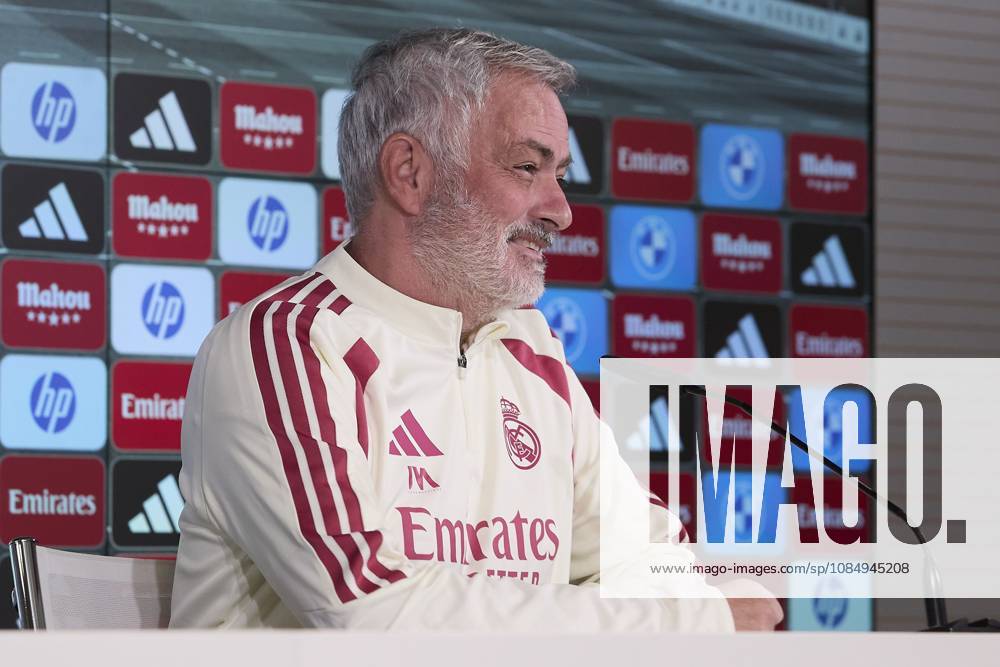 Coach Jose Mourinho (Real Madrid CF) attends a press conference, PK, Pressekonferenz on the eve of the LaLiga EA SPORTS 2026 2027 match between FC Barcelona, Barca and Real Madrid CF..Real Madrid CF is holding a press conference ahead of its tenth LaLiga game. LaLiga EA SPORTS 2026 2027 - Real Madrid CF Press Conference In Madrid, Spain - 24 Oct 2026 - ZUMAs197 20261024_aaa_s197_016
