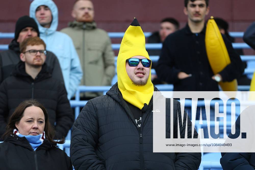 A City fan wearing banana headwear Aston Villa v Manchester City, Premier League, Football, Villa Park, Birmingham, UK - 24 Oct 2026Birmingham Villa Park United Kingdom