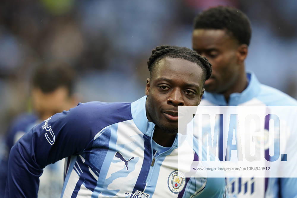 Birmingham, England, 24th October 2026. Jeremy Doku of Manchester City warms up before the Aston Villa vs Manchester City Premier League match at Villa Park, Birmingham. Picture credit should read: Andrew Yates Sportimage . SPI_017_AY_Villa_Man_City SPI-5099-0017