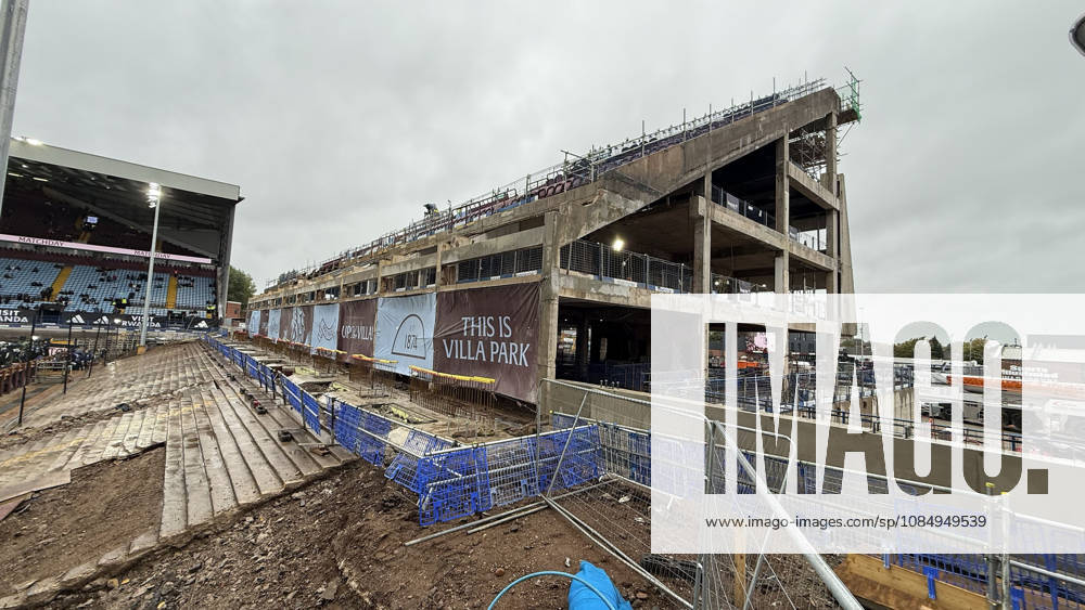 General view of the rebuilding of The North Stand at the Aston Villa v Manchester City EPL match, at Villa Park, Birmingham, UK on 24th October, 2026.