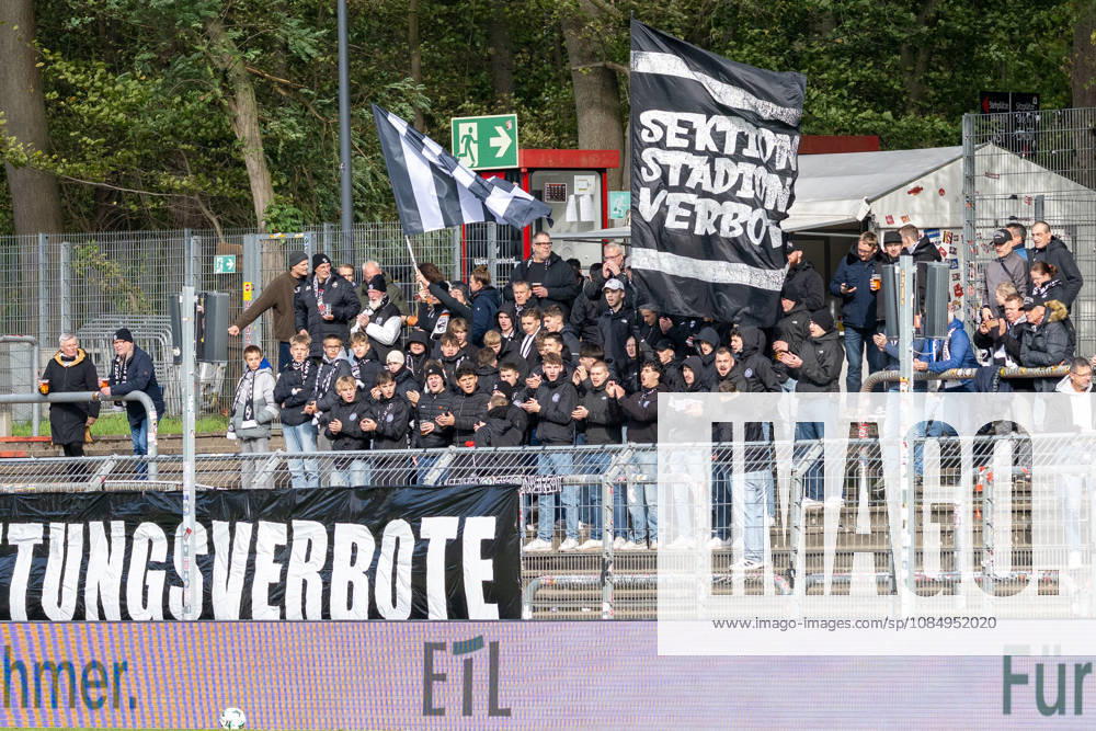 Protest by Verl Fans: FC Viktoria Cologne vs. SC Verl, Soccer, 3rd Division, Matchday 11, 2026–2027 Season, October 24, 2026 DFL DFB regulations prohibit any use of photographs as image sequences and or quasi-video FC Viktoria Cologne vs. SC Verl, soccer, 3rd Division, Matchday 11, 2026–2027 season, October 24, 2026, Cologne