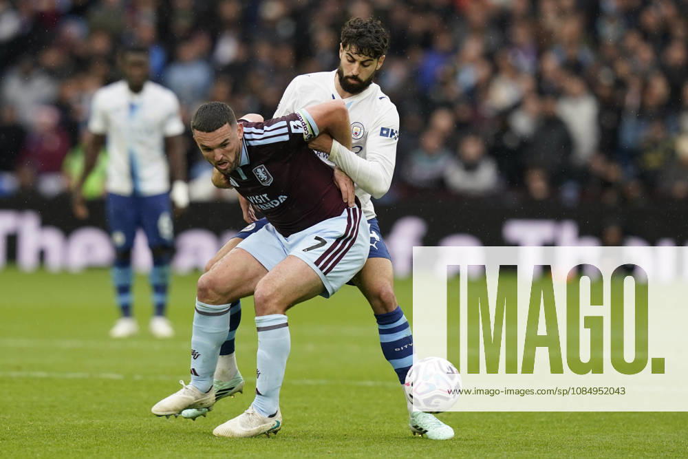 Birmingham, England, 24th October 2026. John McGinn of Aston Villa and Josko Gvardiol of Manchester City challenge for the ball during the Aston Villa vs Manchester City Premier League match at Villa Park, Birmingham. Picture credit should read: Andrew Yates Sportimage . SPI_038_AY_Villa_Man_City SPI-5099-0038
