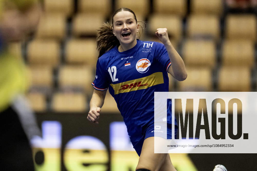 DENMARK Golden League Women s Handball Norway Netherlands The Netherlands Bo Van Wetering reacts after scoring during the women s Golden League handball match between Norway and the Netherlands at SJF Bank Arena in Odense on Saturday, October 24, 2026, Odense, Denmark, Mors