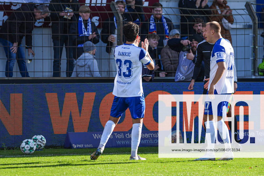 German Soccer, 3rd Division, Matchday 11, Hänsch Arena, Emslandstadion, Meppen, Emsland District, Lower Saxony, SV Meppen vs. FC Würzburger Kickers; Stefan Rankic (SV Meppen) scored the 2-0 goal in the 39th minute