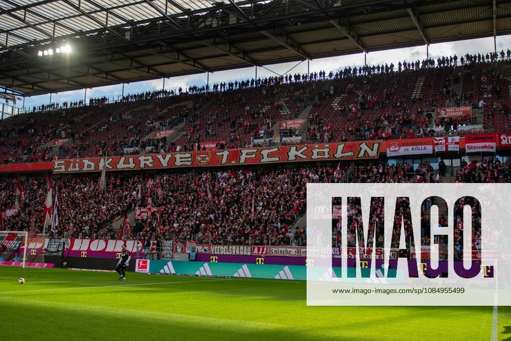 The stadium before the game: 1. FC Köln vs. FC Schalke 04, soccer, Bundesliga, Matchday 7, October 24, 2026. DFB and DFL regulations prohibit any use of photographs as image sequences and or quasi-video. Cologne, North Rhine-Westphalia, Germany