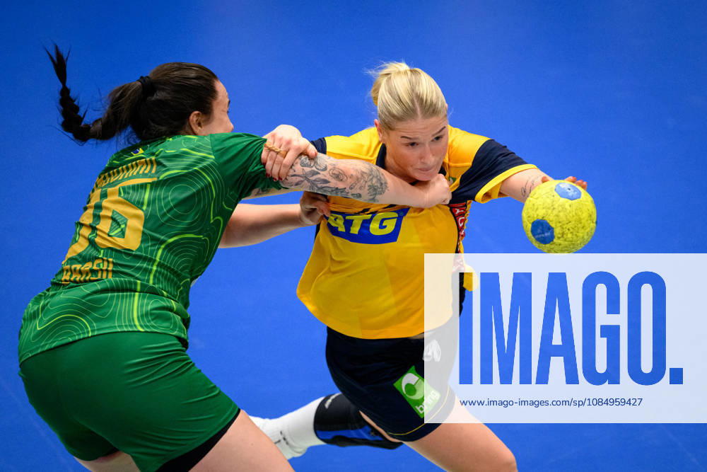 Handball, International Friendly, Sweden vs. Brazil, October 24, 2024: Nina Dano of Sweden during the international friendly handball match between Sweden and Brazil on October 24, 2026 in Jönköping. Photo by Carl Sandin, BILDBYRÅN, code CS CS0996. handball, Swedish national handball team, Sweden, Brazil, women s handball