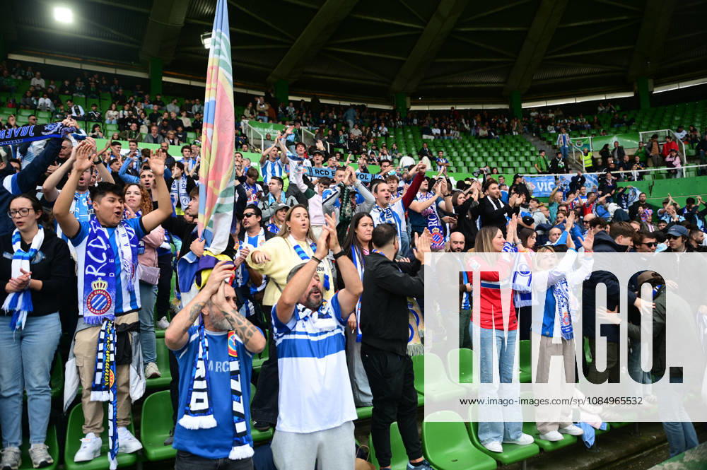 ESP LaLiga EA Sports: Racing Santander vs. RCD Espanyol—Espanyol fans during the LaLiga EA Sports match between Racing Santander and RCD Espanyol, played at Campos de Sport de El Sardinero Stadium in Cantabria on October 24, 2026, in Spain. Spanish Soccer