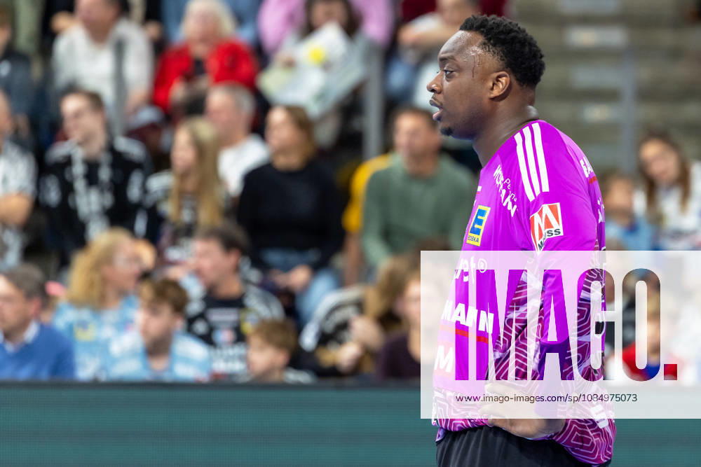 Goalkeeper Rubens Pierre, HC Erlangen, 93, deep in thought (GER), HC Erlangen vs. THW Kiel, Handball, Opel Handball Bundesliga, Matchday 10, 2026–2027 season, October 24, 2026 (GER), HC Erlangen vs. THW Kiel, Handball, Opel Handball Bundesliga, Matchday 10, 2026–2027 season, October 24, 2026, Nuremberg