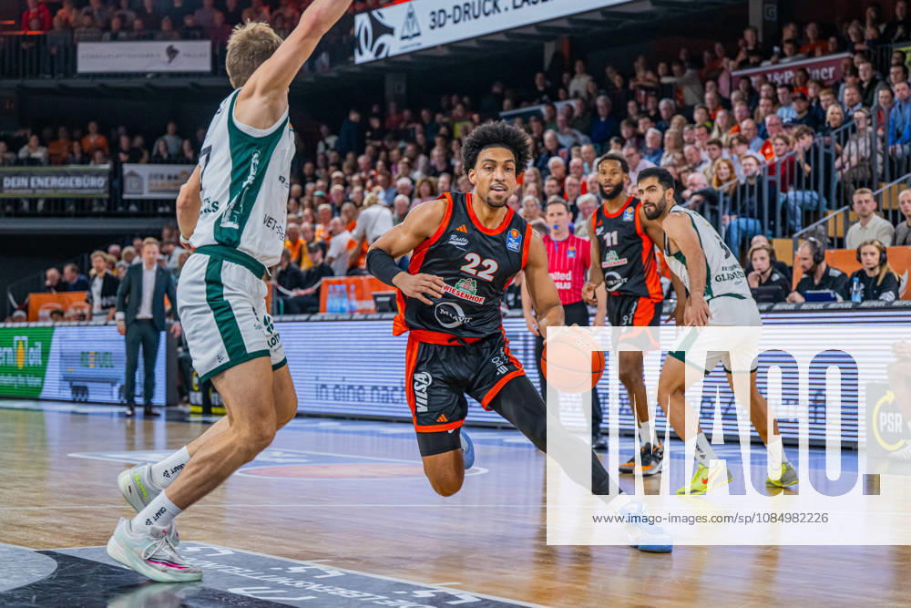 1st Basketball Bundesliga, easyCredit BBL, 2026–2027 Season, Men s Division, Regular Season, Matchday 6, October 24, 2026, RASTA Vechta vs. VET CONCEPT Gladiators Trier Justice Sueing 22 RASTA Vechta in action at the Vechta RASTA Dome, Lower Saxony, Germany