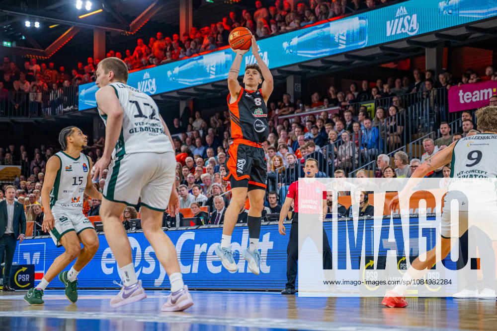 1st Basketball Bundesliga, easyCredit BBL, 2026–2027 Season, Men s Division, Regular Season, Matchday 6, October 24, 2026, RASTA Vechta vs. VET CONCEPT Gladiators Trier, Lamin Sabally 9, RASTA Vechta 8 on a jump shot, Vechta RASTA Dome, Lower Saxony, Germany