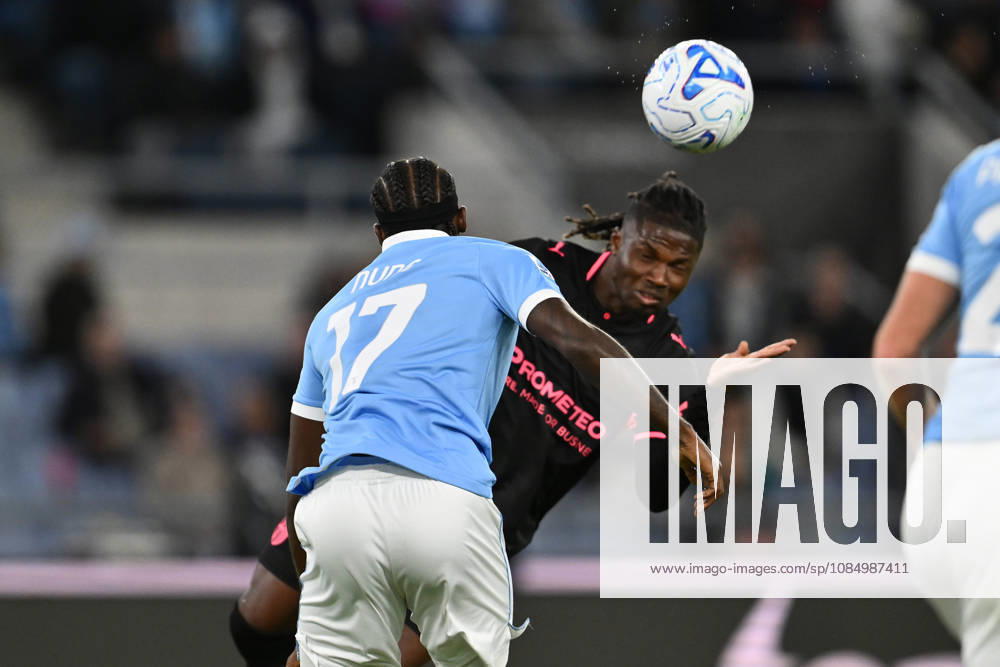 IPA90128628 - Nuno Tavares of S.S. Lazio and El Bilal Toure of Parma Calcio 1913 are in action during Matchday 8 of the Serie A Championship between S.S. Lazio and Parma Calcio 1913 at the Olympic Stadium on October 24, 2026, in Rome, Italy.