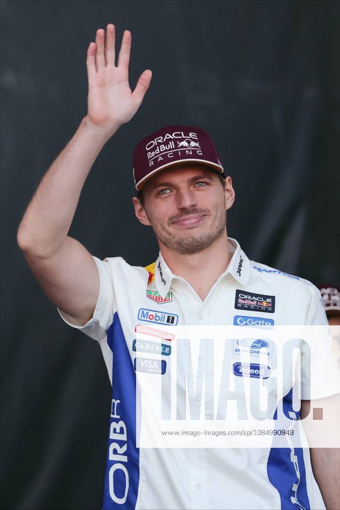 24th October 2026; Circuit of the Americas, Austin, United States; Formula 1, United States Grand Prix, Qualifying Day; Max Verstappen (3) of the Netherlands and Oracle Red Bull Racing at the fan forum VincentxCuono