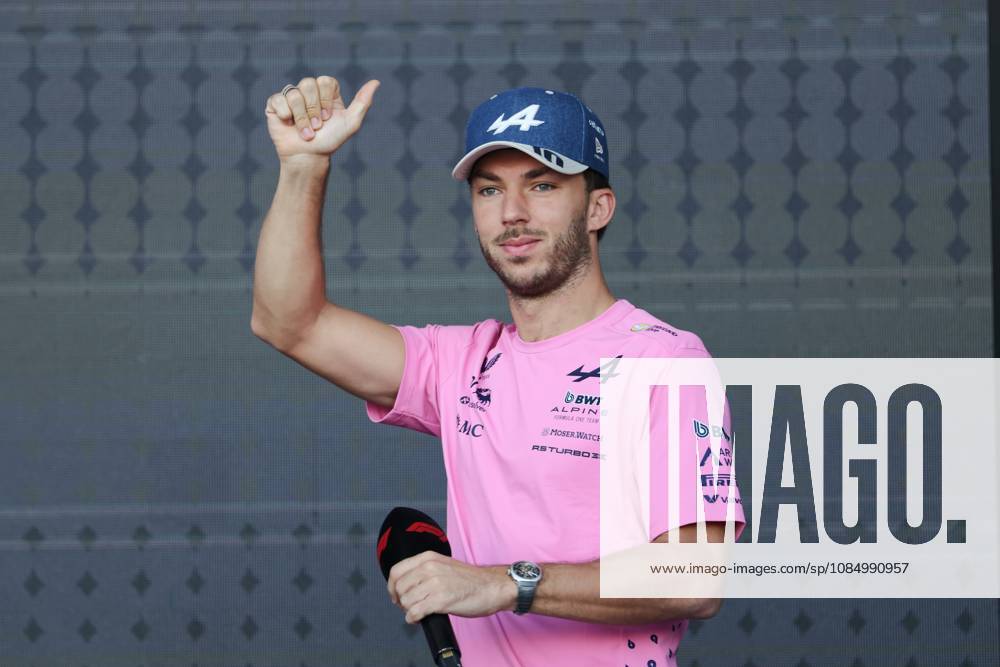 24th October 2026; Circuit of the Americas, Austin, United States; Formula 1, United States Grand Prix, Qualifying Day; Pierre Gasly (10) of France and BWT Alpine Formula One Team at the fan forum VincentxCuono