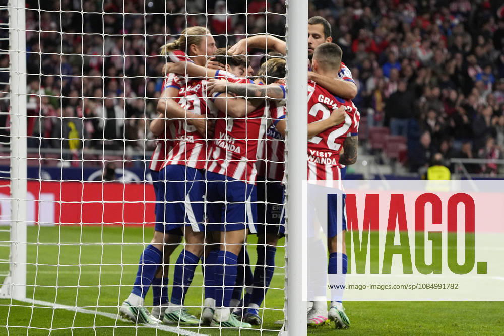 ATLETICO DE MADRID v RC DEPORTIVO DE A CORUNA. LA LIGA 2026 2027. ROUND 10. Atletico de Madrid s players celebrate goal during La Liga match. October 24, 2026. (ALTERPHOTOS Acero) MadridSpain