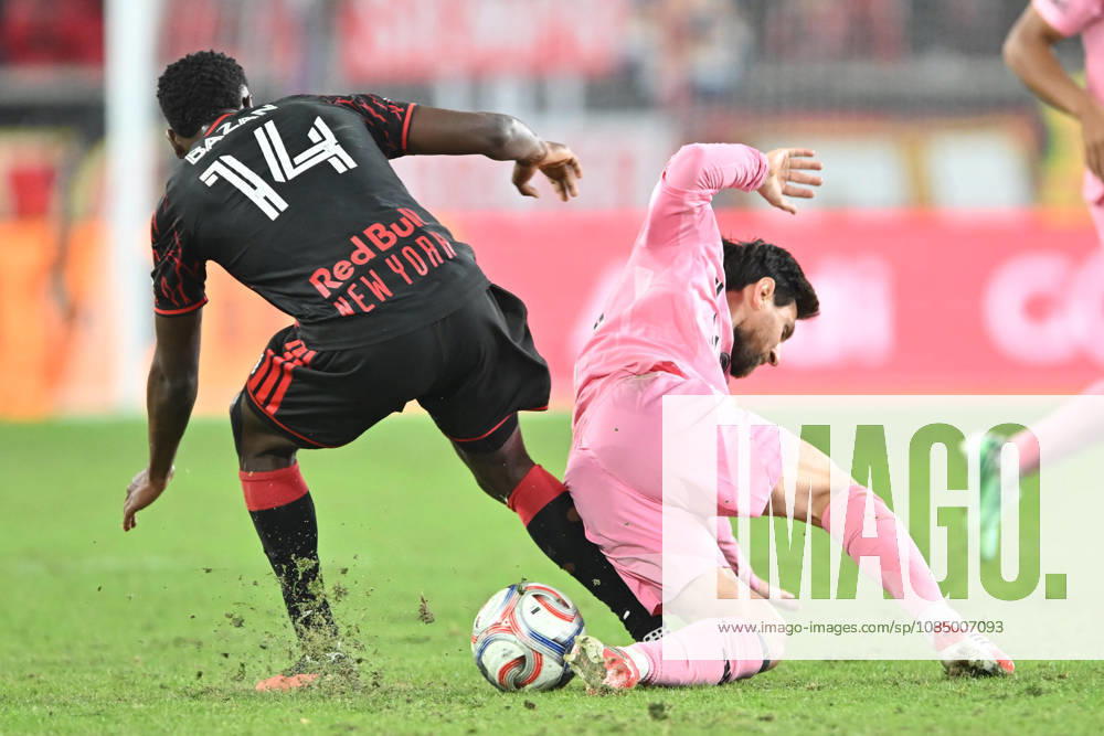 Harrison, New Jersey United States of America. 24 Oct, 2026. New York Red Bulls defender JULIAN BAZAN (14) and Inter Miami CF forward LIONEL MESSI (10) in action at Sports Illustrated Stadium New York Red Bulls defeat Inter Miami CF 2 to 0. Credit: , Jr. Zuma Press Harrison United States of America - ZUMAa301 20261024_aaf_a301_028
