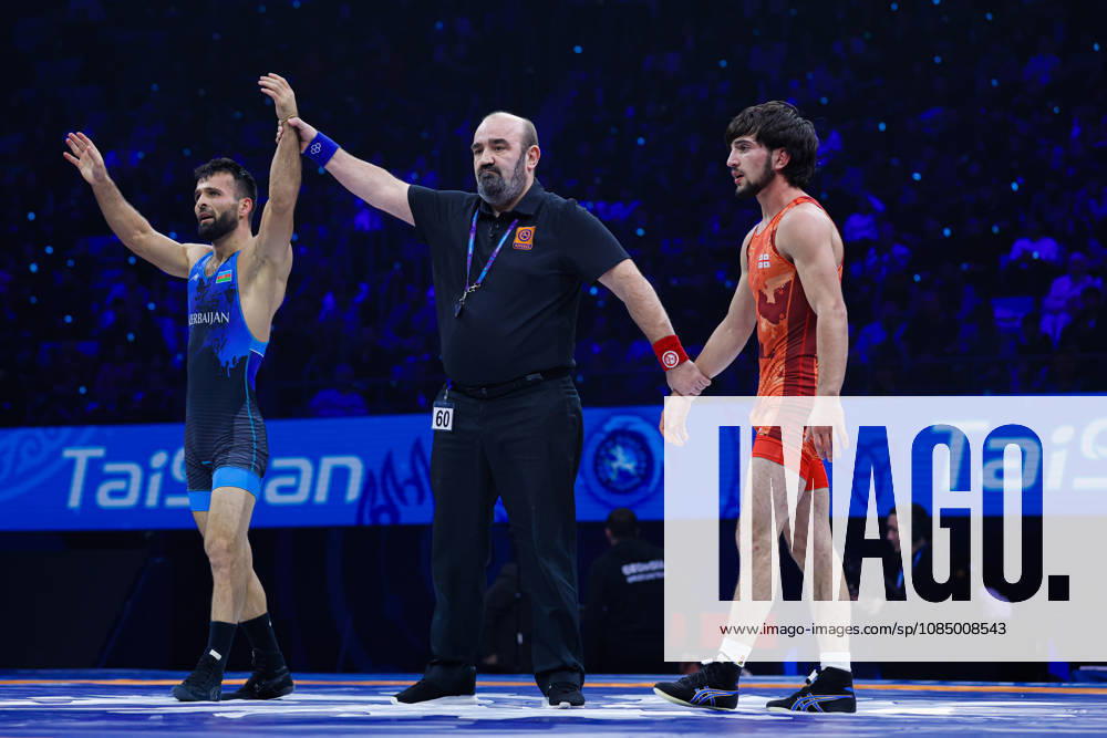 Senior World Championships, 55 kg Greco-Roman: Eldaniz Azizli (AZE) def. Vakhtang Lolua (GEO)
