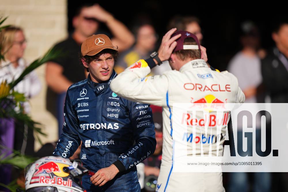 F1 2026: (Qualifying) United States Grand Prix in Austin, Texas - 24 Oct 2026 Andrea Kimi Antonelli (ITA) (Mercedes-AMG Petronas F1 Team) in parc fermé after qualifying of the Formula 1 United States Grand Prix 2026 at the Circuit of the Americas. Austin United States