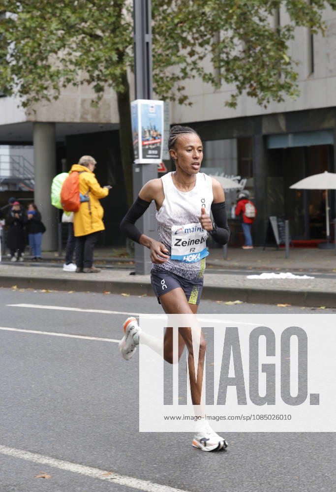 Track and Field 43rd Mainova Frankfurt Marathon: Zeineba Yimer Worku of Ethiopia was the fastest woman with a time of 2:19:45 in Frankfurt am Main, Hesse, Germany