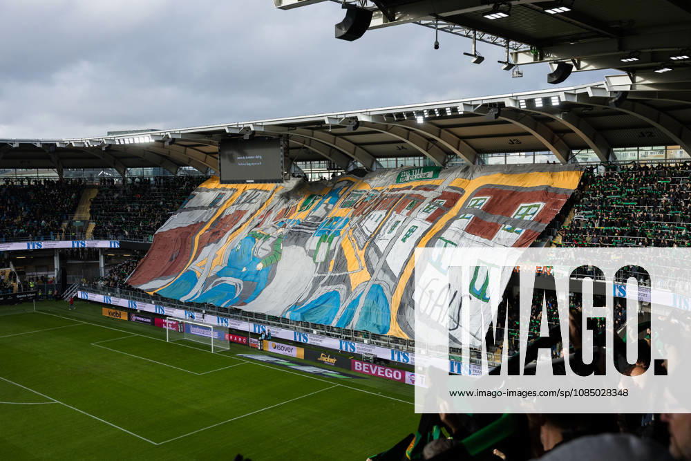 Soccer, Allsvenskan, GAIS vs. IFK Göteborg, October 25, 2026: GAIS tifo ahead of the Allsvenskan soccer match between GAIS and IFK Göteborg on October 25, 2026, in Gothenburg