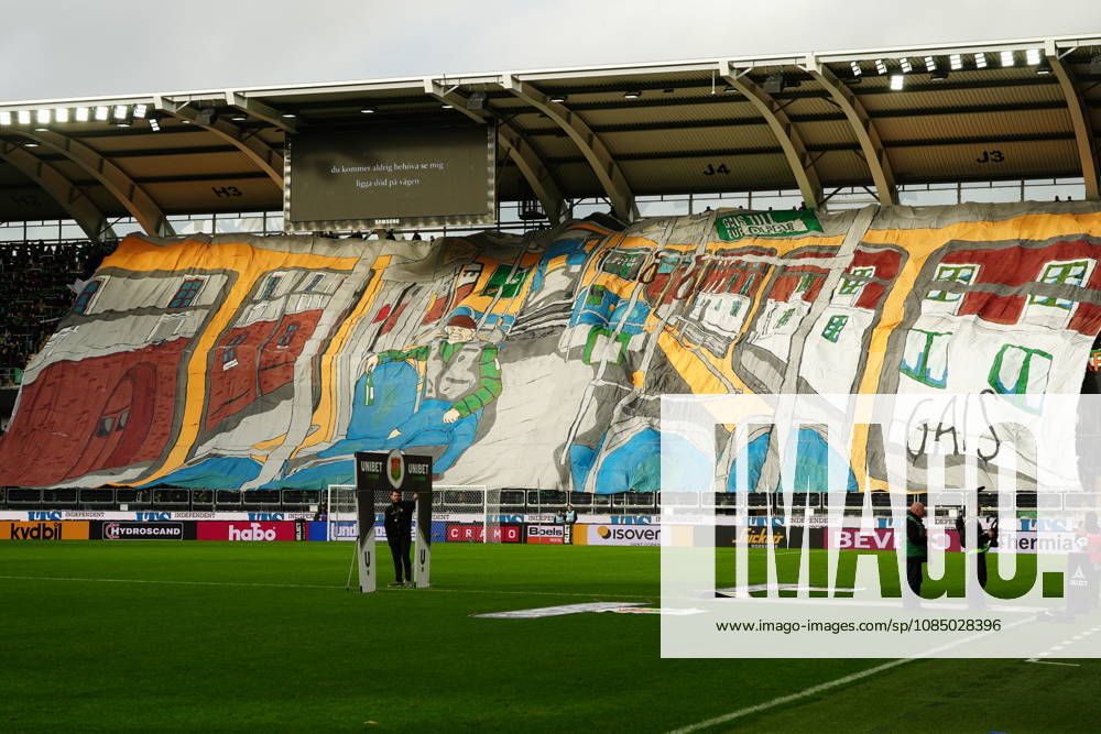 BORAS, SWEDEN 20261025 GAIS tifo during Sunday s Allsvenskan soccer match between GAIS and IFK Göteborg at Gamla Ullevi BORAS SWEDEN