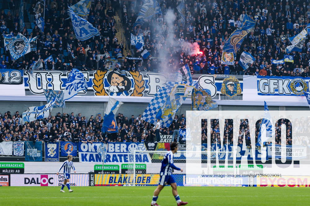 Soccer, Allsvenskan, GAIS vs. IFK Göteborg, October 25, 2026: IFK Göteborg fans during the Allsvenskan soccer match between GAIS and IFK Göteborg on October 25, 2026, in Gothenburg