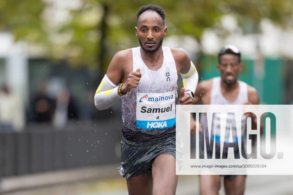 Mainova Frankfurt Marathon 2026: Samuel Fitwi Sibathu; Germany Finishes 7th at the Mainova Frankfurt Marathon on October 25, 2026, in Frankfurt am Main, Frankfurt am Main, Hesse, Germany; Festhalle; Race Course