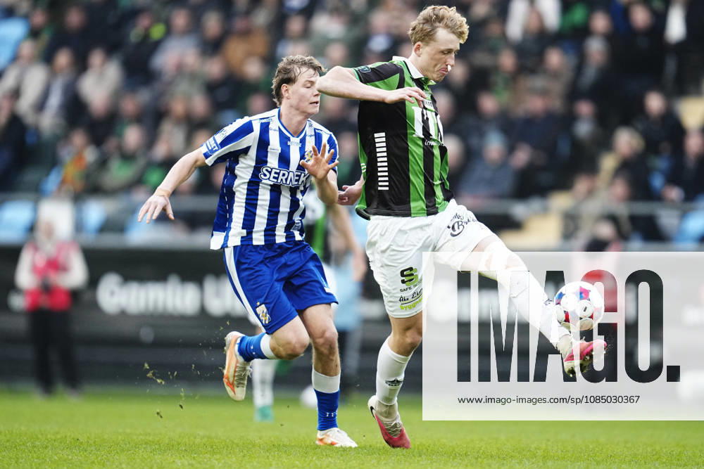 BORAS, SWEDEN 20261025 IFK Göteborg s Alexander Simmelhack and GAIS s Filip Beckman during Sunday s Allsvenskan soccer match between GAIS and IFK Göteborg at Gamla Ullevi, BORAS, SWEDEN