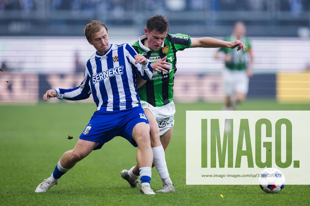 Soccer, Allsvenskan, GAIS vs. IFK Göteborg, October 25, 2026: IFK Göteborg s Noah Tolf and GAIS s Max Andersson during the Allsvenskan soccer match between GAIS and IFK Göteborg on October 25, 2026, in Gothenburg