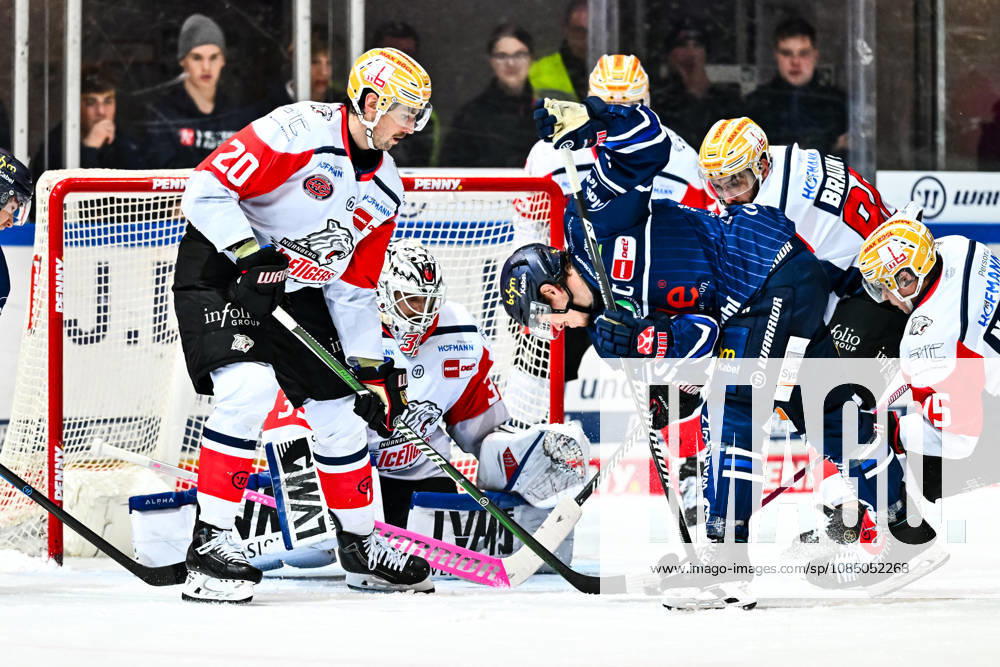 Tyler Boland, Iserlohn Roosters, 10; Ryan Jones, Nuremberg Ice Tigers, 20; Luis Janett, Nuremberg Ice Tigers, 35, GER, Iserlohn Roosters vs. Nuremberg Ice Tigers, Ice Hockey, Penny DEL, Matchday 12, 2026–2027 Season, October 25, 2026, GER, Iserlohn Roosters vs. Nuremberg Ice Tigers, Ice Hockey, Penny DEL, Matchday 12, 2026–2027 Season, October 25, 2026, Iserlohn