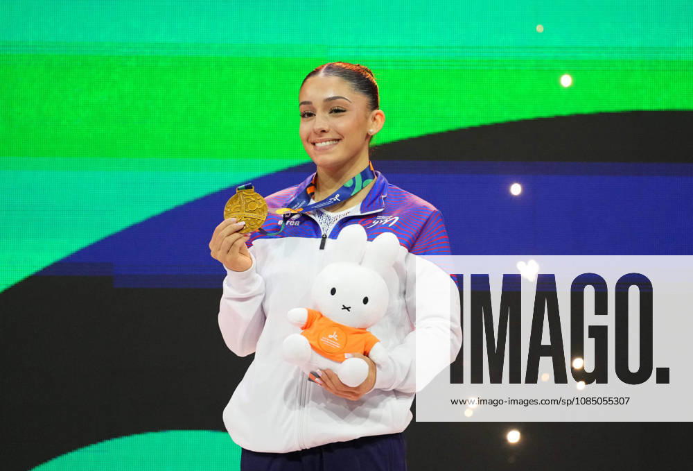 Maiana Prat of France wins bronze in the floor exercise during the Artistic Gymnastics competition on Day 9 of the World Championships at Ahoy in Rotterdam, Netherlands, on October 25, 2026. DeFodi Images