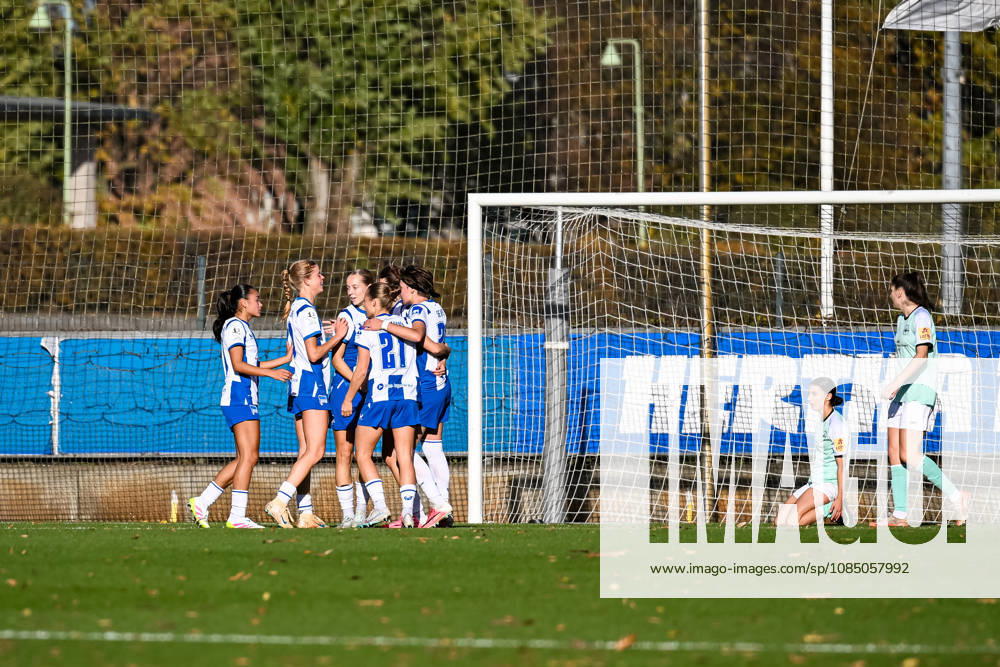 Soccer, Women s Bundesliga 2, 2026–2027, Matchday 10, Hertha BSC Berlin vs. SG 99 Andernach Jubilation at Hertha after Lotte Reimold s equalizer Hertha BSC