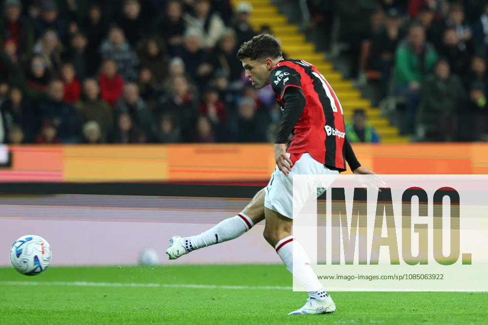 Christian Pulisic of AC Milan scores the goal of 0-1 during the Serie A 2026 2027 football match between Udinese Calcio and AC Milan at Friuli Bluenergy stadium in Udine (Italy), October 25th, 2026. CesarexPurini