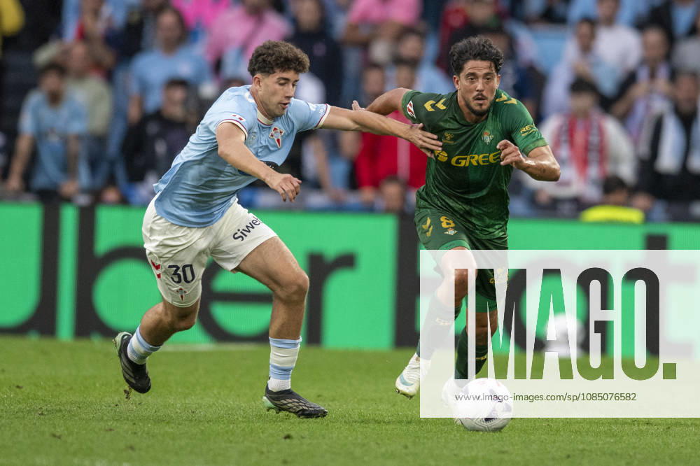 R C Celta vs. Real Betis in La Liga EA Sports,Matchday 10: Hugo Burcio and Pablo Fornals of Real Betis in action during Matchday 10 of La Liga EA Sports: R.C. Celta vs. Real Betis on October 25, 2026, at Abanca Balaidos Stadium in Vigo, Pontevedra, Spain