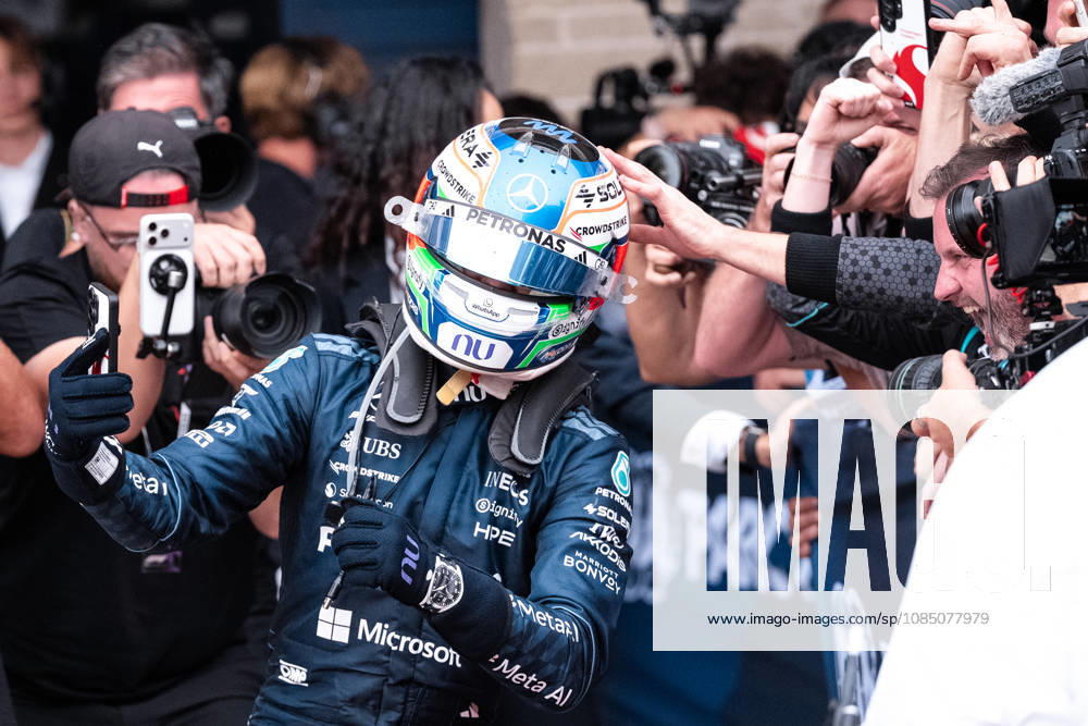 AUSTIN, UNITED STATES, OCT 25: Andrea Kimi Antonelli of Italy and Mercedes-AMG PETRONAS F1 Team celebrates after win the F1 Grand Prix of United States at Circuit of The Americas on October 25, 2026 in Austin, Texas (photo by Richard Callis Sports Press Photo)