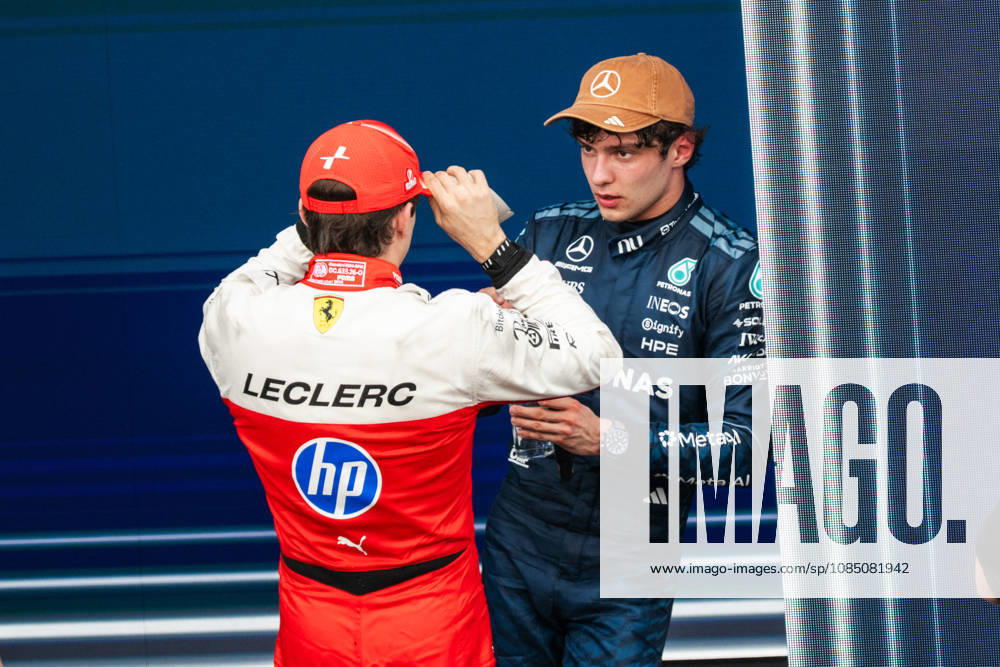 United States Grand Prix Podium - Austin Ferrari driver Charles Leclerc (16) and Mercedes driver Andrea Kimi Antonelli (12) on the podium at the conclusion of the United States Formula One Grand Prix at the Circuit of the Americas in Austin, Texas, on October 25, 2026. Photo by Alexis Jumeau ABACAPRESS.COM Austin Texas