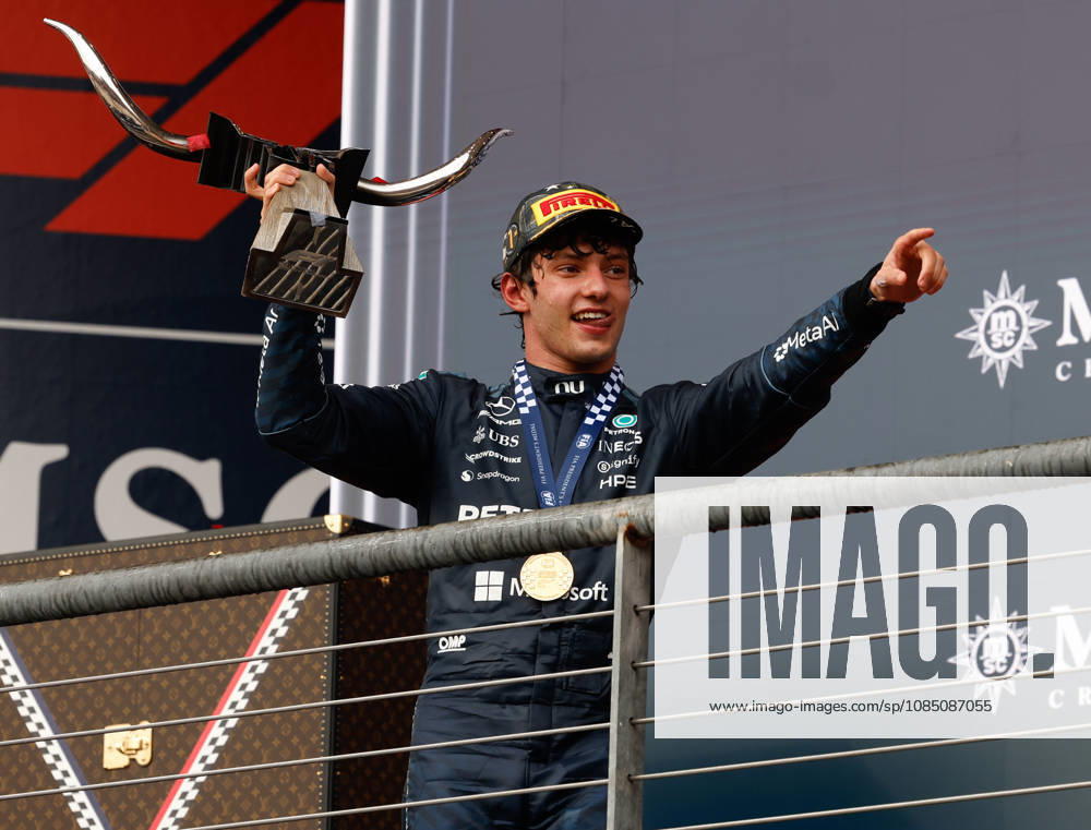 F1 Grand Prix USA - Race Kimi Antonelli celebrates in parc ferme after winning first place in the Formula 1 MSC Cruises United States Grand Prix at Circuit of the Americas in Austin, Texas, United States, on October 25, 2026. Austin Texas United States
