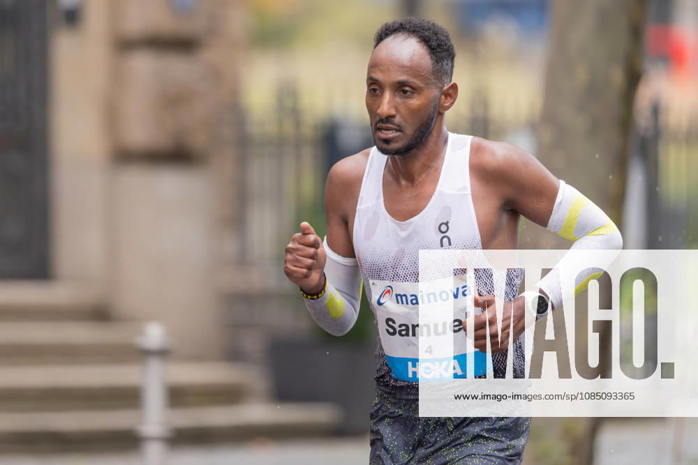 Mainova Frankfurt Marathon 2026: Samuel Fitwi Sibathu; Germany Finishes 7th at the Mainova Frankfurt Marathon on October 25, 2026, in Frankfurt am Main, Frankfurt am Main, Hesse, Germany; Festhalle; Race Course