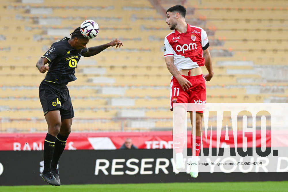 Alexsandro (LOSC) Matthis Abline (ASM) - Ligue 1 McDonald’s match between AS Monaco and LOSC on October 25, 2026 at the Louis II Stadium in Monaco.