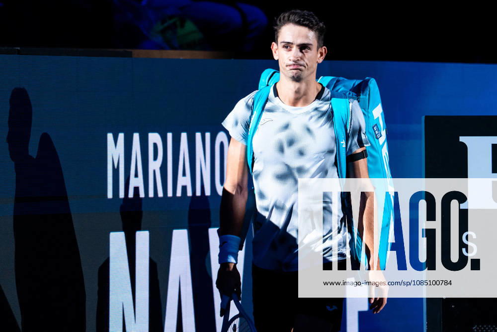 BASEL, SWITZERLAND, OCTOBER 26 Mariano Navone of Argentina walks in during Day 3 of the Swiss Indoors Basel at St. Jakobshalle on October 26, 2026, in Basel, Switzerland
