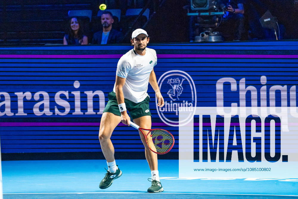BASEL, SWITZERLAND, OCTOBER 26: Valentin Vacherot of Monaco in action during Day 3 of the Swiss Indoors Basel at St. Jakobshalle on October 26, 2026, in Basel, Switzerland
