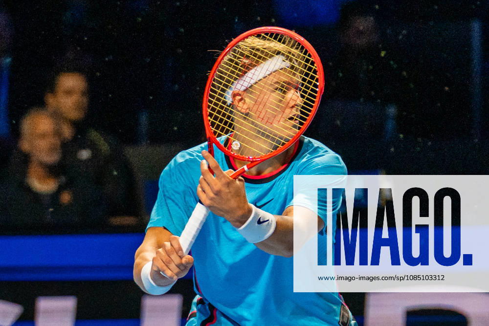 BASEL, SWITZERLAND, OCTOBER 26 Holger Rune of Denmark in action during Day 3 of the Swiss Indoors Basel at St. Jakobshalle on October 26, 2026, in Basel, Switzerland