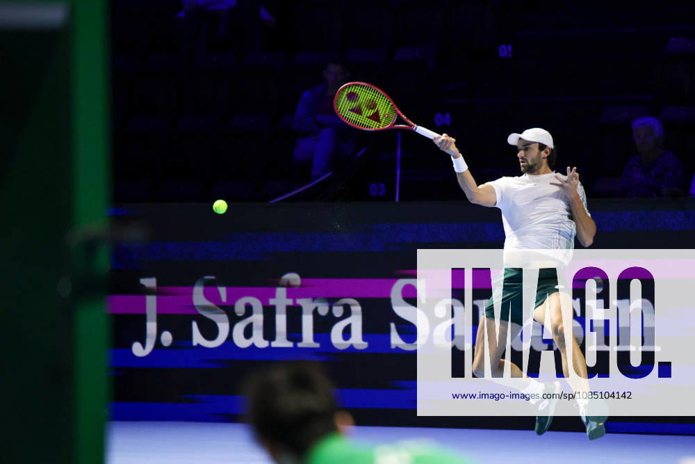 26th October 2026; St. Jakobshalle, Basel, Switzerland; ATP, Tennis Herren Tennis, Swiss Indoors Basel, Day 3; first round match; Valentin Vacherot of Monaco plays a forehand AnthonyxBenoit