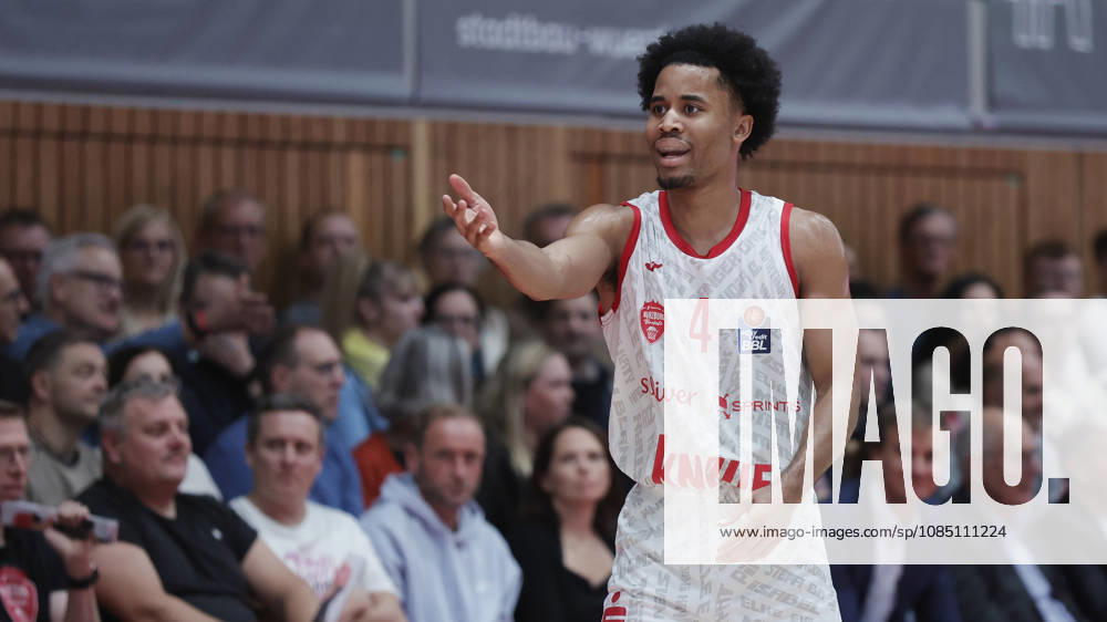 Pictured: Sam Griffin of the Würzburg Baskets looks surprised, April 26, 2026, Fitness First Würzburg Baskets vs. NINERS Chemnitz, easyCredit BBL, Matchday 6, Germany, 97072, tectake Arena Würzburg,