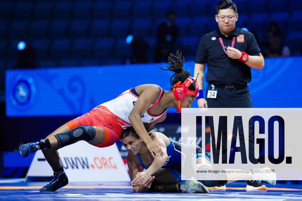 Senior World Championships, 50 kg Open Weight: Morgan Nicole Turner (USA) def. Greili Bencosme Carvajal (CUB)