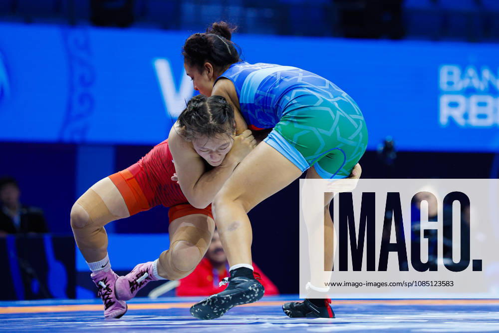 Senior World Championships, 50 kg Open Weight: Otgonjargal Dolgorjav (MGL) def. Hajar Kaneb (MAR)