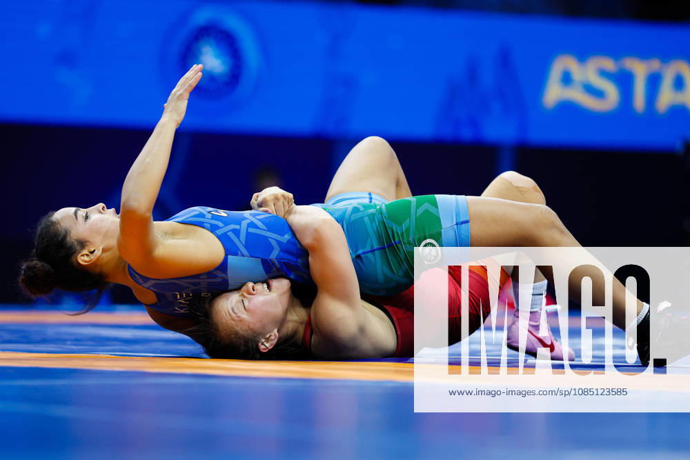 Senior World Championships, 50 kg Open Weight: Otgonjargal Dolgorjav (MGL) def. Hajar Kaneb (MAR)